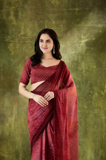 Chiffon Ready to Wear Party Saree