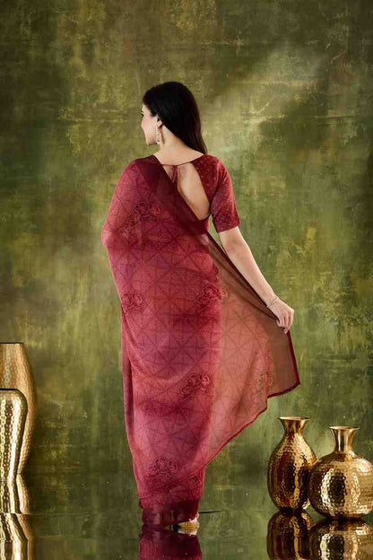 Women's Chiffon Ready Saree