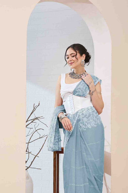 Elegant Ready to Wear Printed Saree