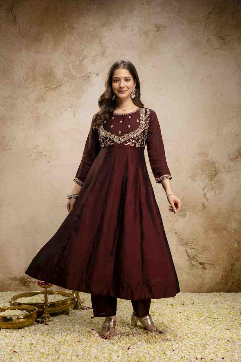 Vichitra Silk Suit with Dupatta