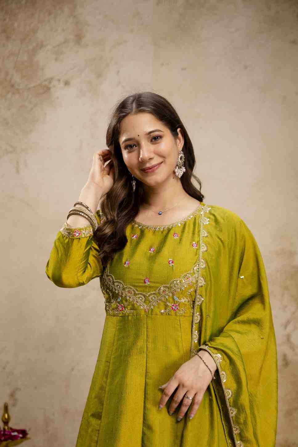 Vichitra Silk Ethnic Wear Suit