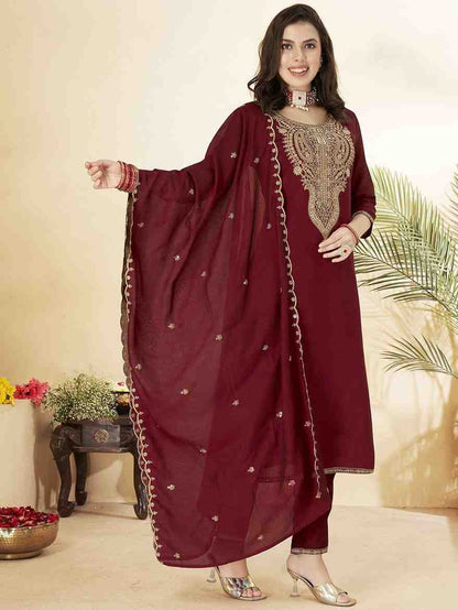 Designer Vichitra Silk Suit