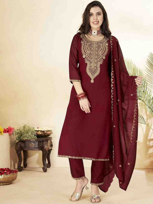 Party Wear Vichitra Silk Suit