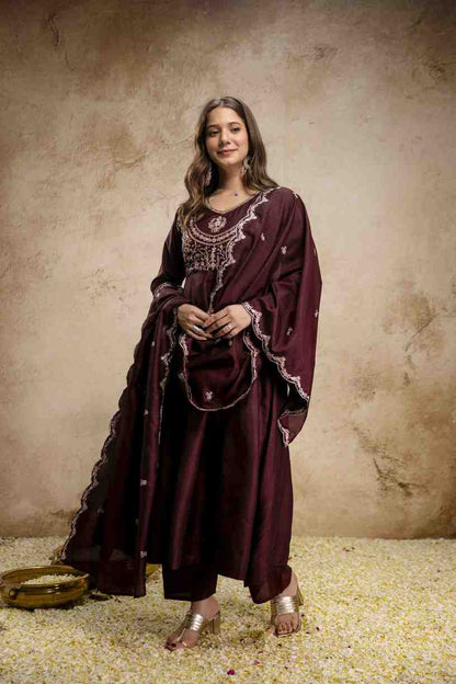 Festive Wear Vichitra Silk Dress
