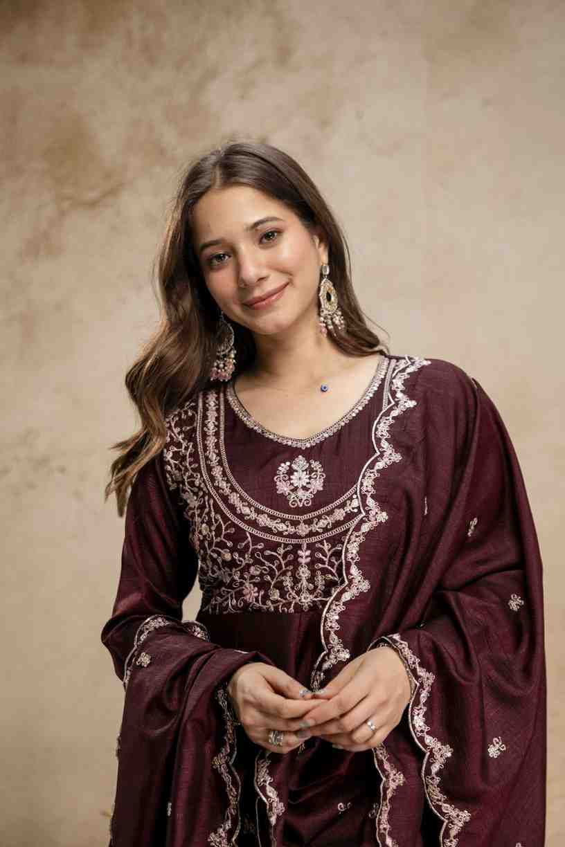 Premium Vichitra Silk Suit Set