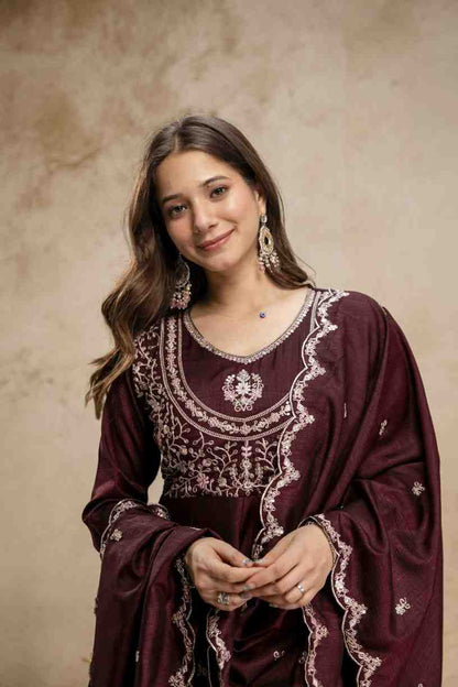 Premium Vichitra Silk Suit Set