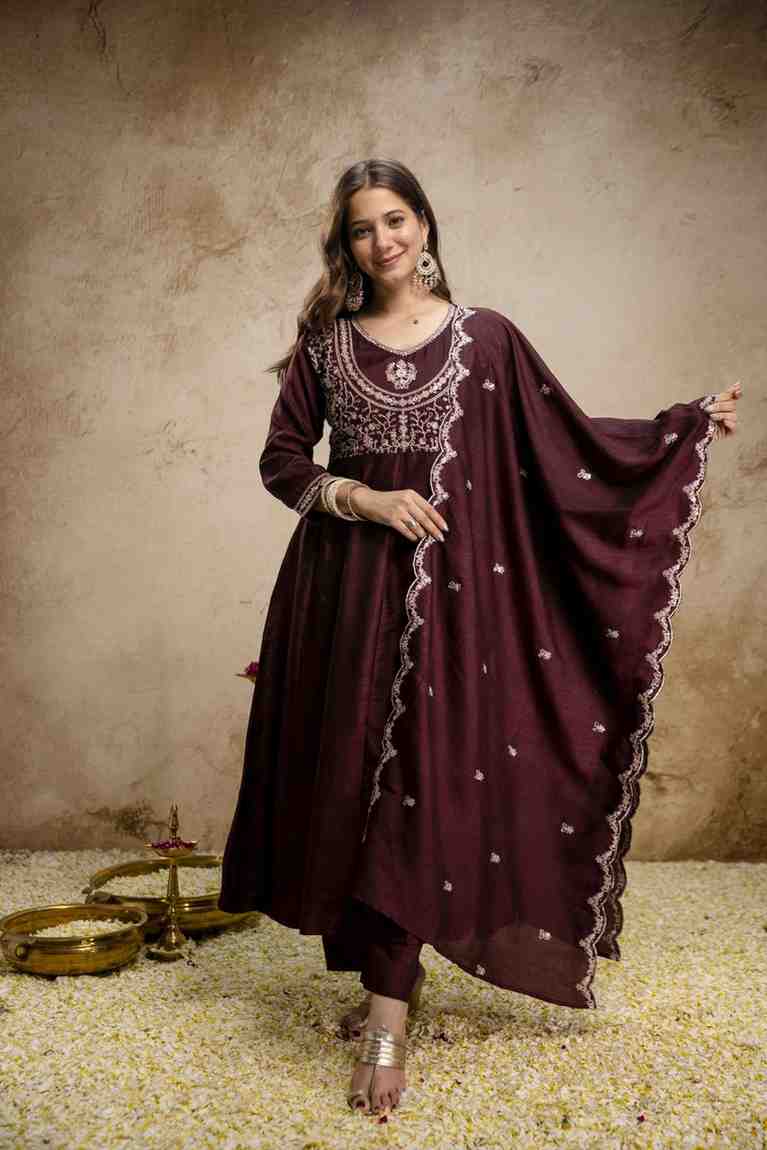 Women's Party Wear Vichitra Silk Suit