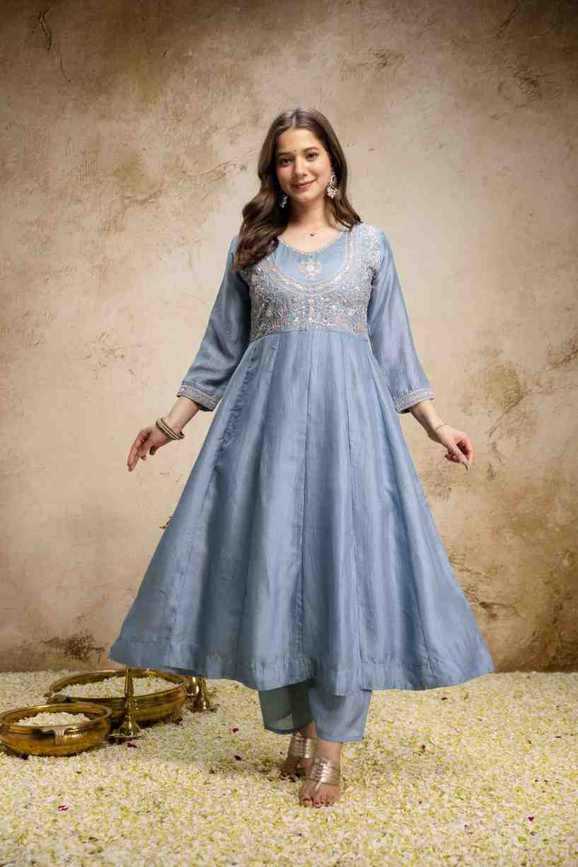Vichitra Silk Straight Cut Suit
