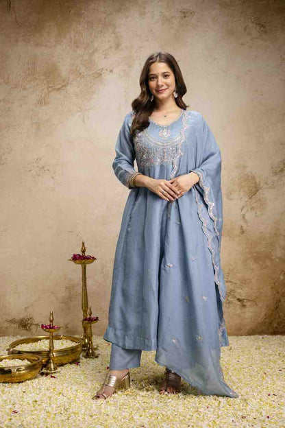 Wedding Wear Vichitra Silk Suit