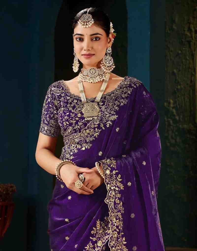Fendy Satin Wedding Wear Saree