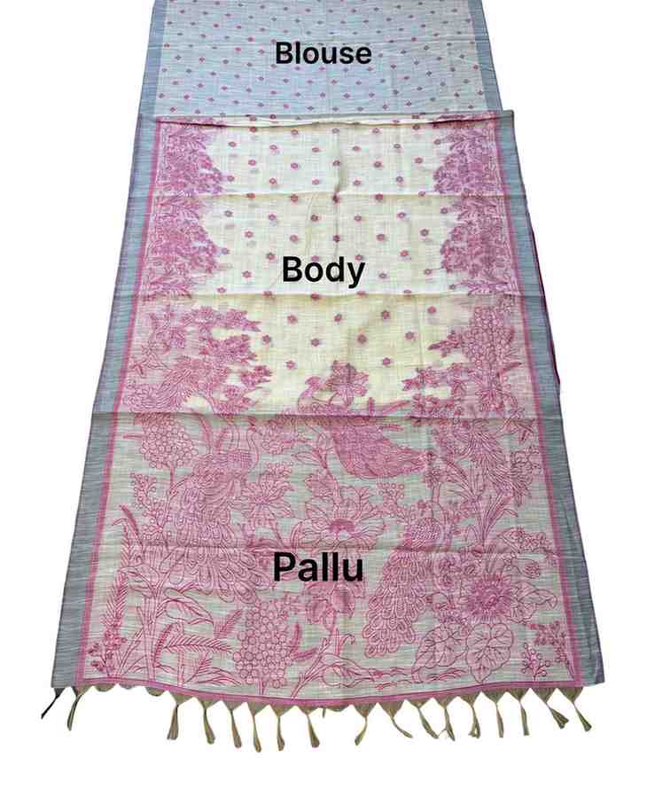 Traditional Linen Saree for Festive Wear