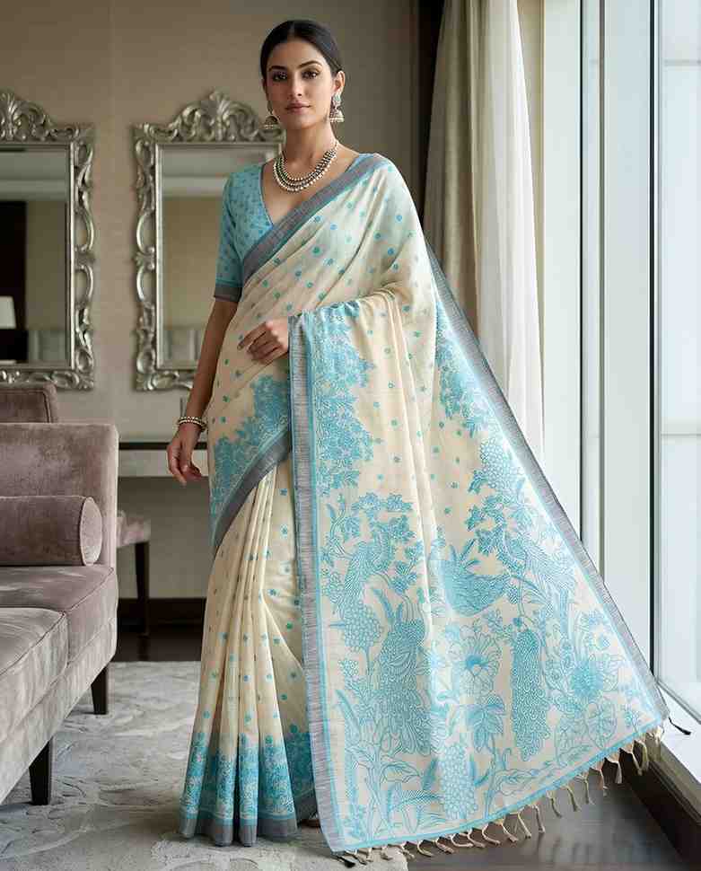 Linen Saree for Weddings and Festivals