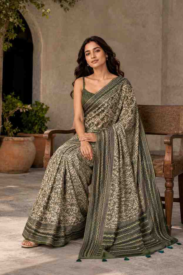 Women's Lightweight Chanderi Linen Saree