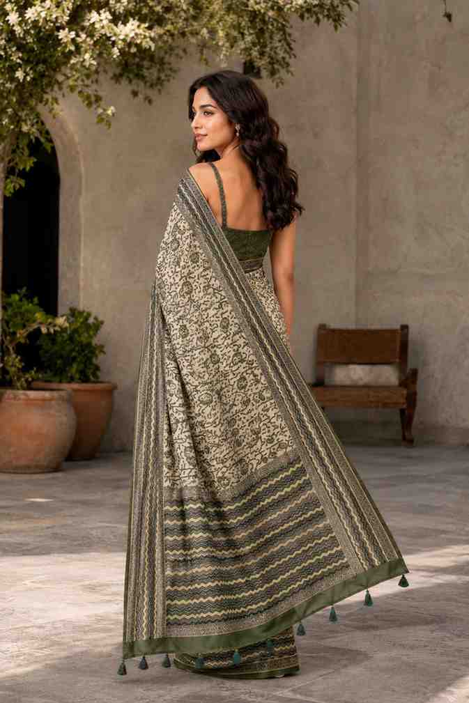 Elegant Indian Chanderi Linen Saree