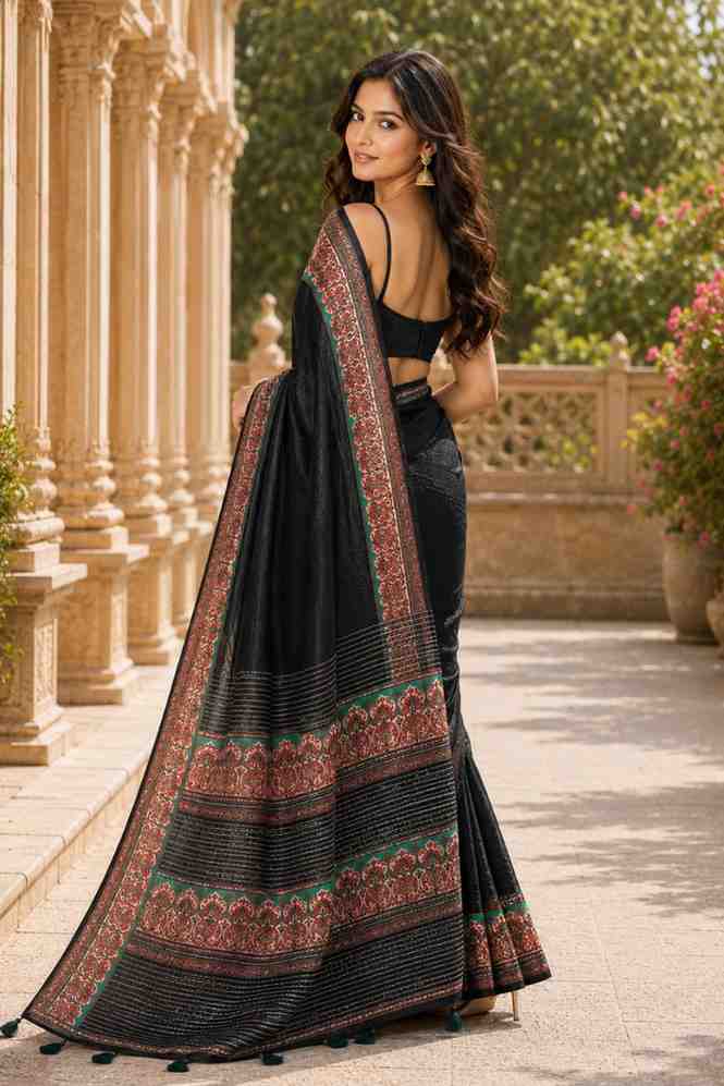 Elegant Digital Printed Chanderi Saree