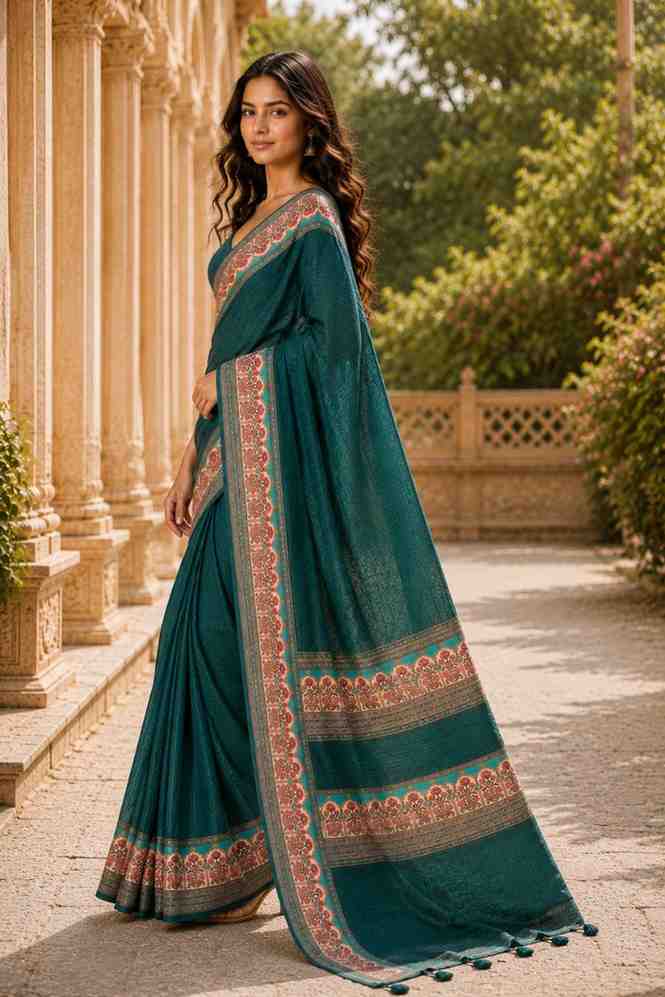 Lightweight Chanderi Linen Printed Saree