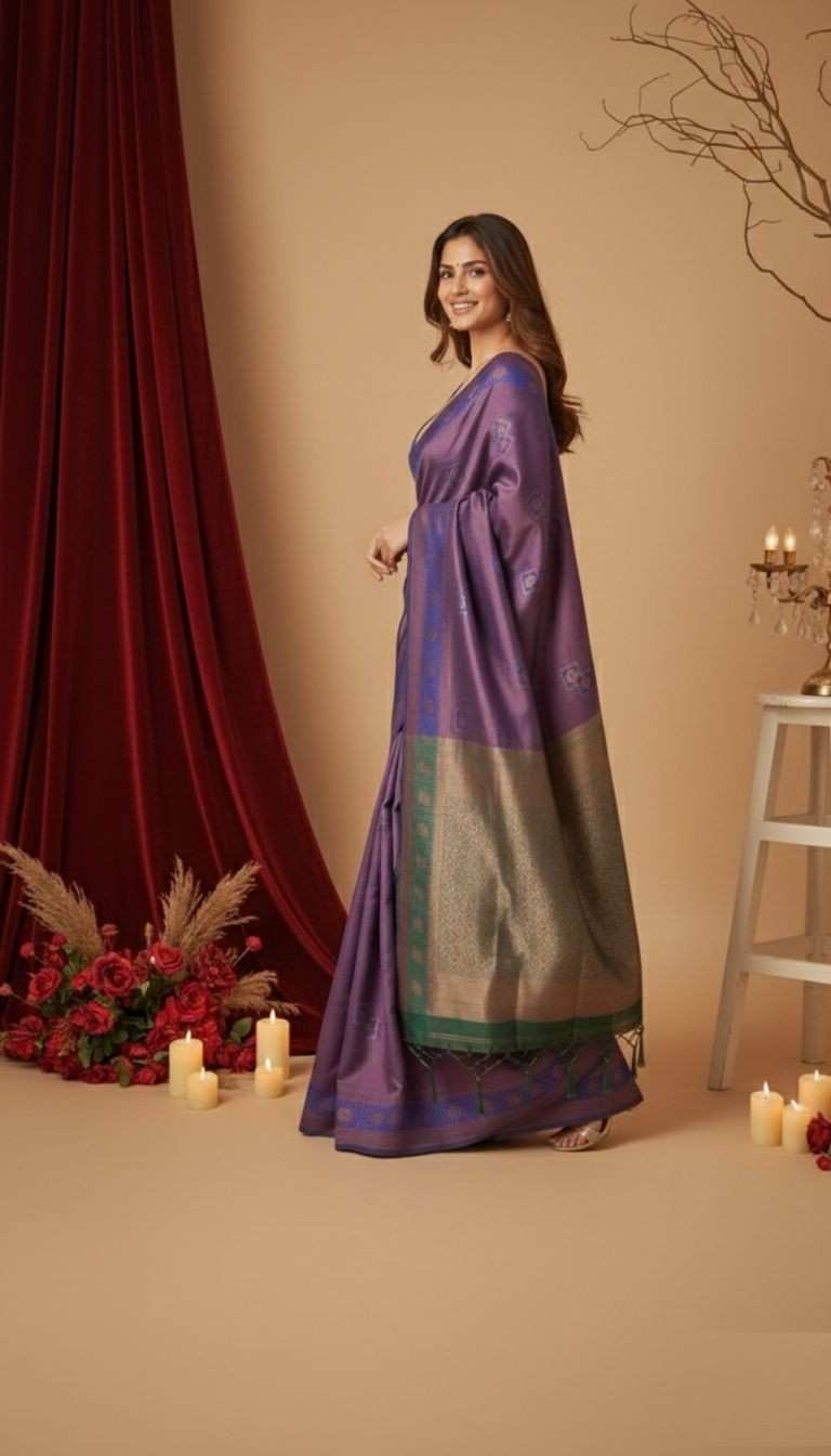 Premium Art Silk Saree with Blouse Piece