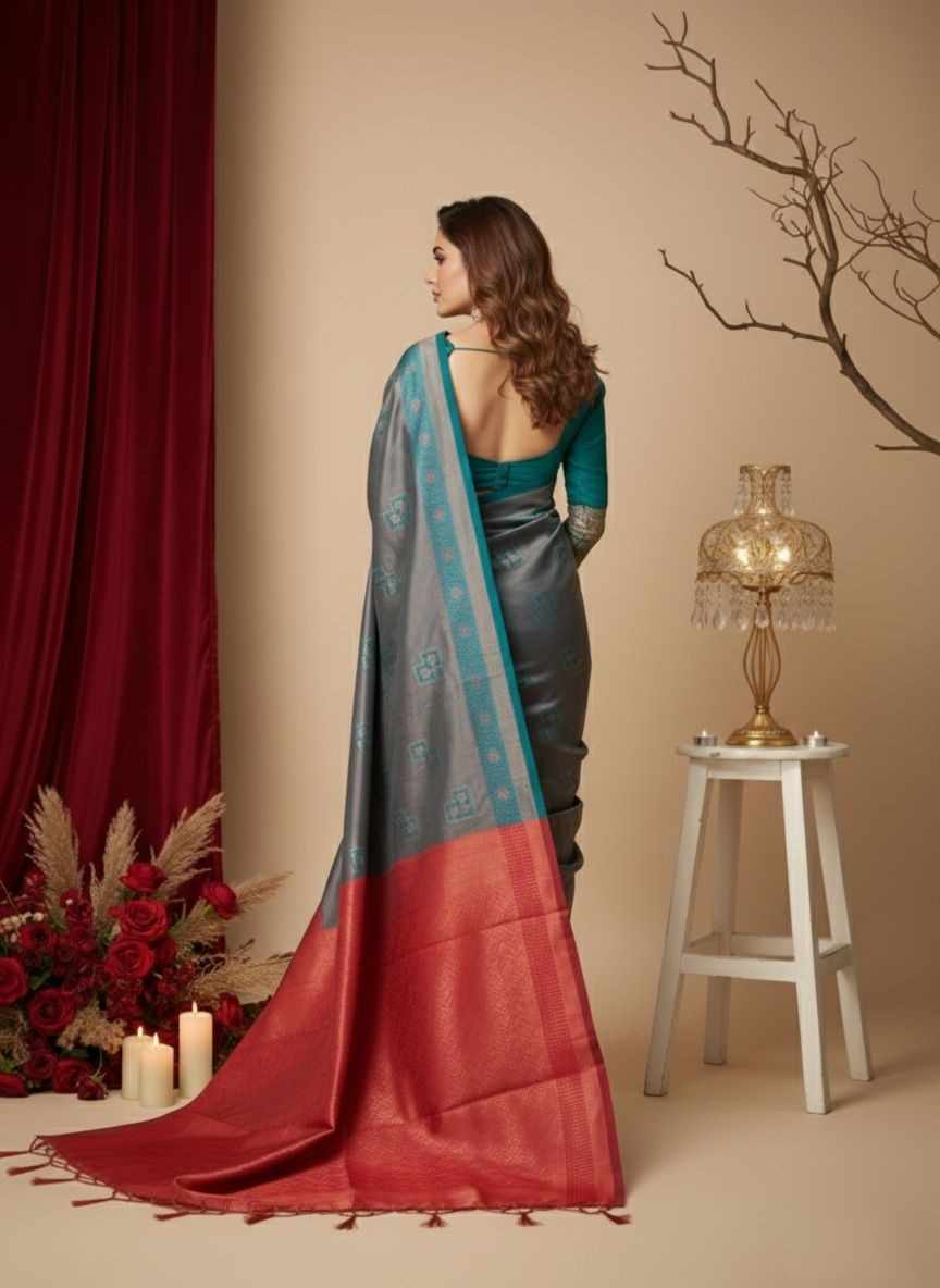 Soft Art Silk Saree with Matching Blouse