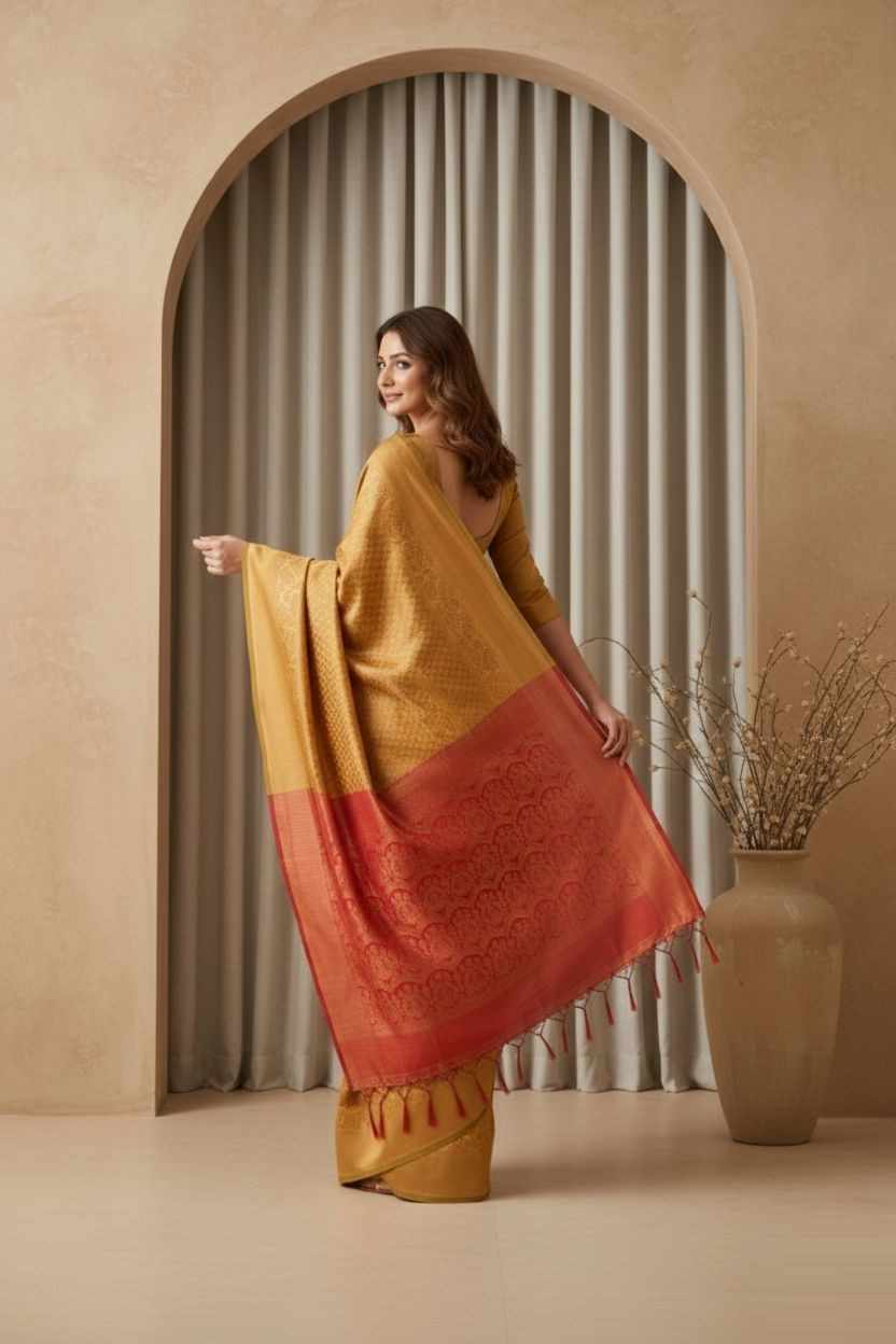 Traditional Jacquard Woven Saree