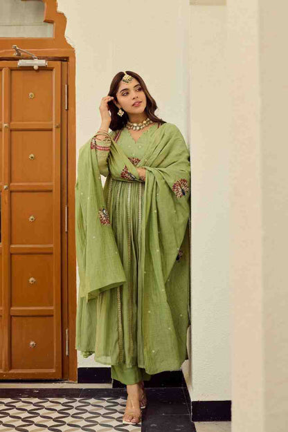 Women's Chanderi Silk Kurta Set