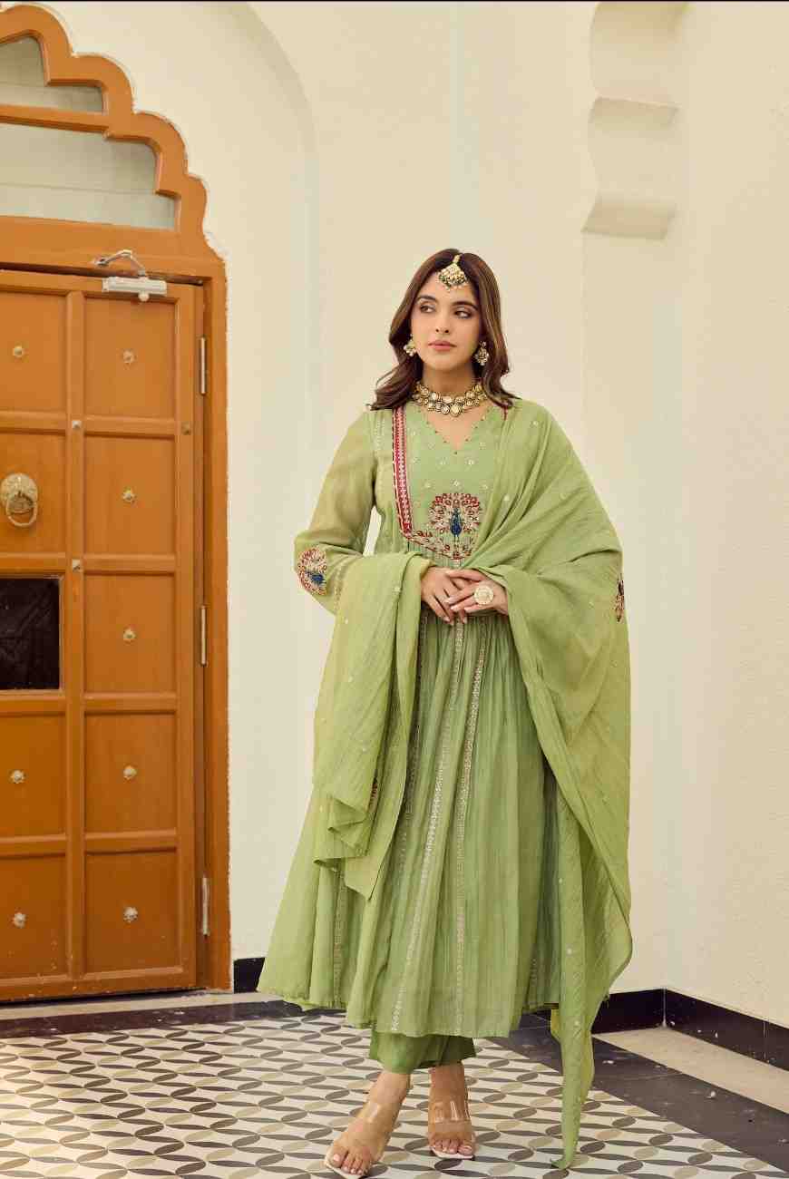 Designer Chanderi Silk Kurta