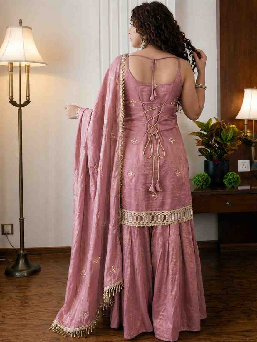 Embroidered Silk Kurta Set