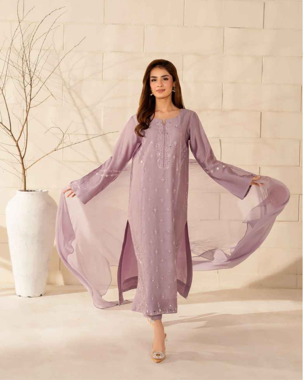 French Crepe Suit Set for Women