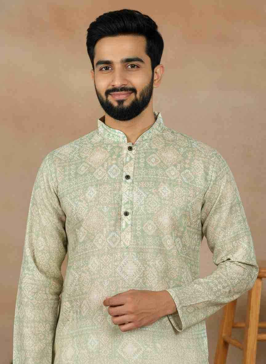 Cream Kurta Pajama Set