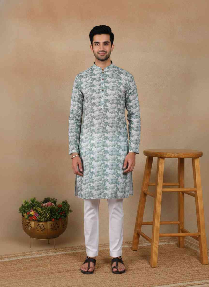Traditional Linen Kurta for Men