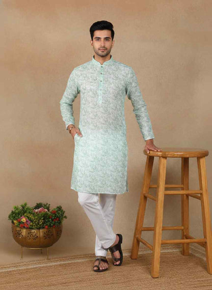 Linen Printed Kurta Outfit