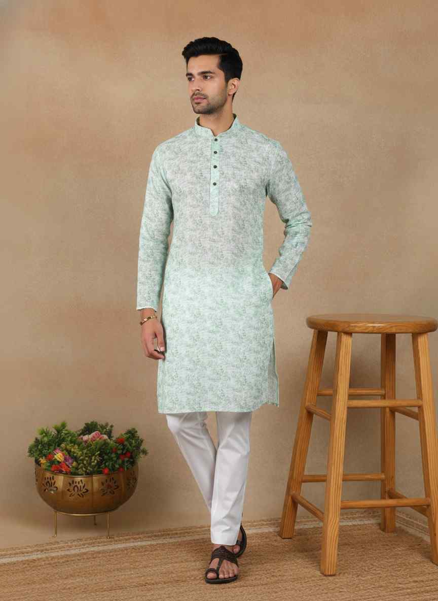 Men's Designer Linen Kurta