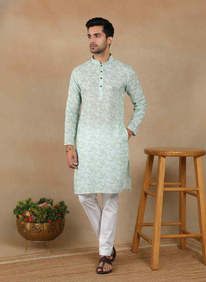Men's Designer Linen Kurta