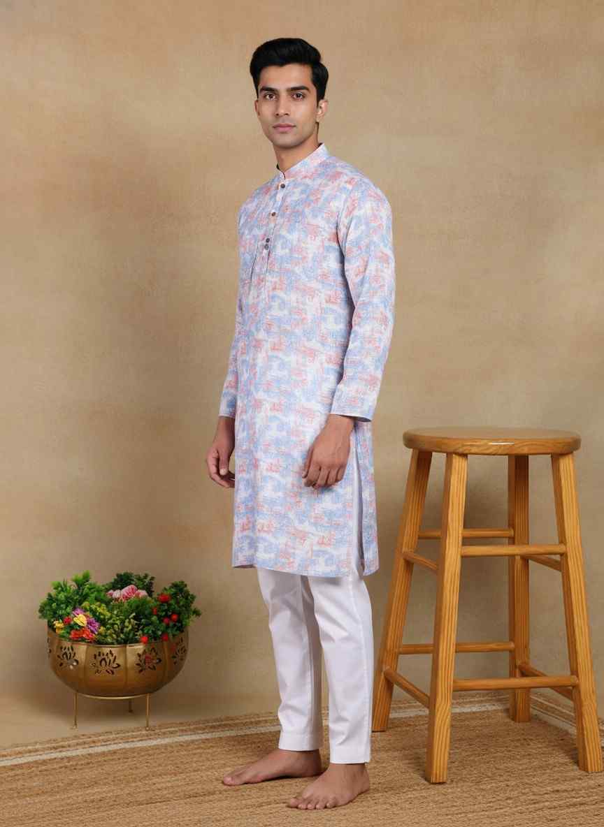 Full Sleeve Linen Kurta with pant