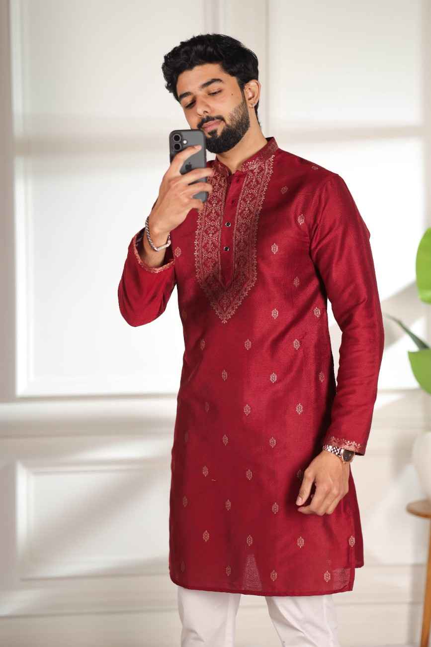 Premium Embroidered Kurta for Men