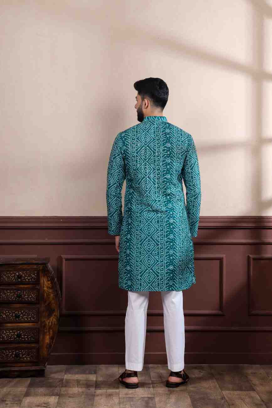 Green Ethnic Kurta Pajama for Men