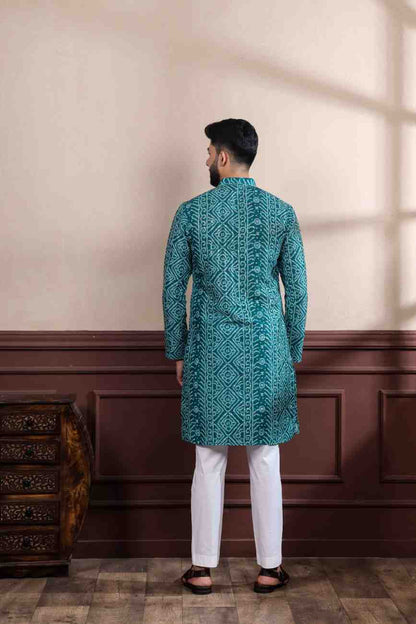 Green Ethnic Kurta Pajama for Men