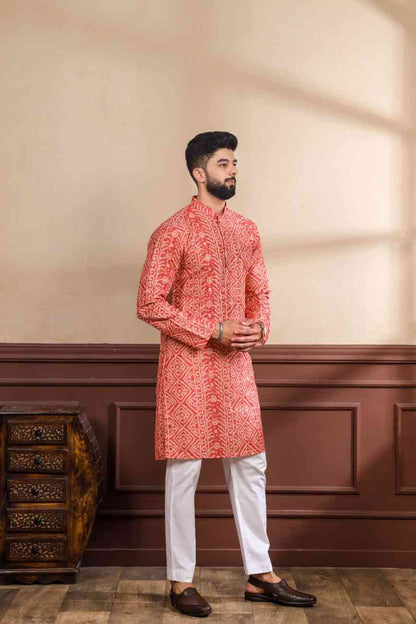 Wedding Kurta Red Design