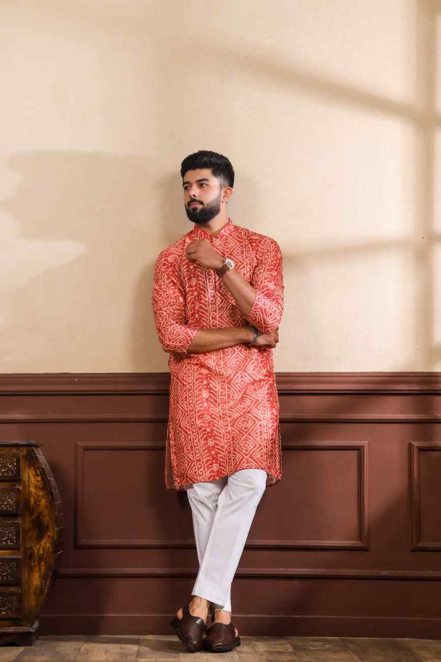 Traditional Printed Kurta Men