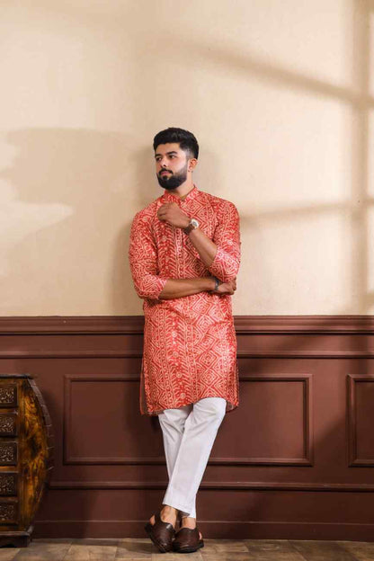 Traditional Printed Kurta Men