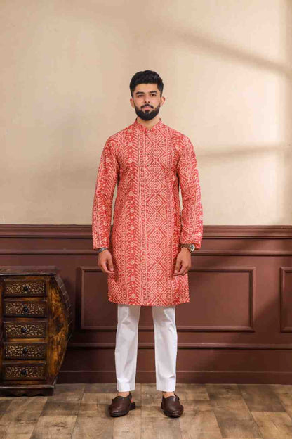 Stylish Red Kurta for Men