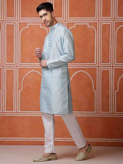 Designer Silk Blend Kurta Outfit