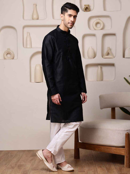 Men's Silk Blend Kurta Pajama Set