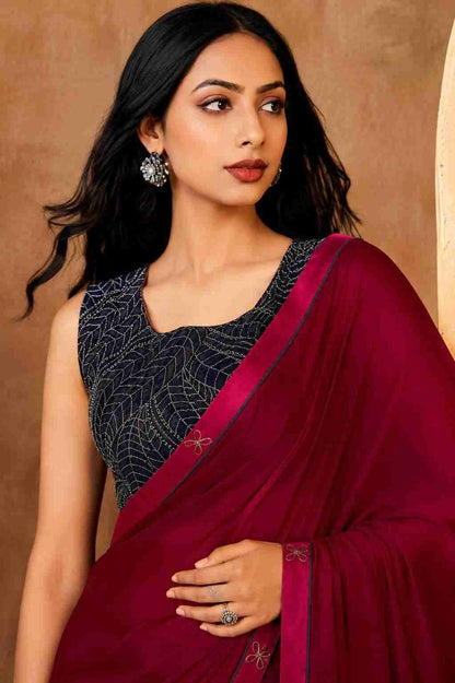 Elegant Solid Georgette Drape