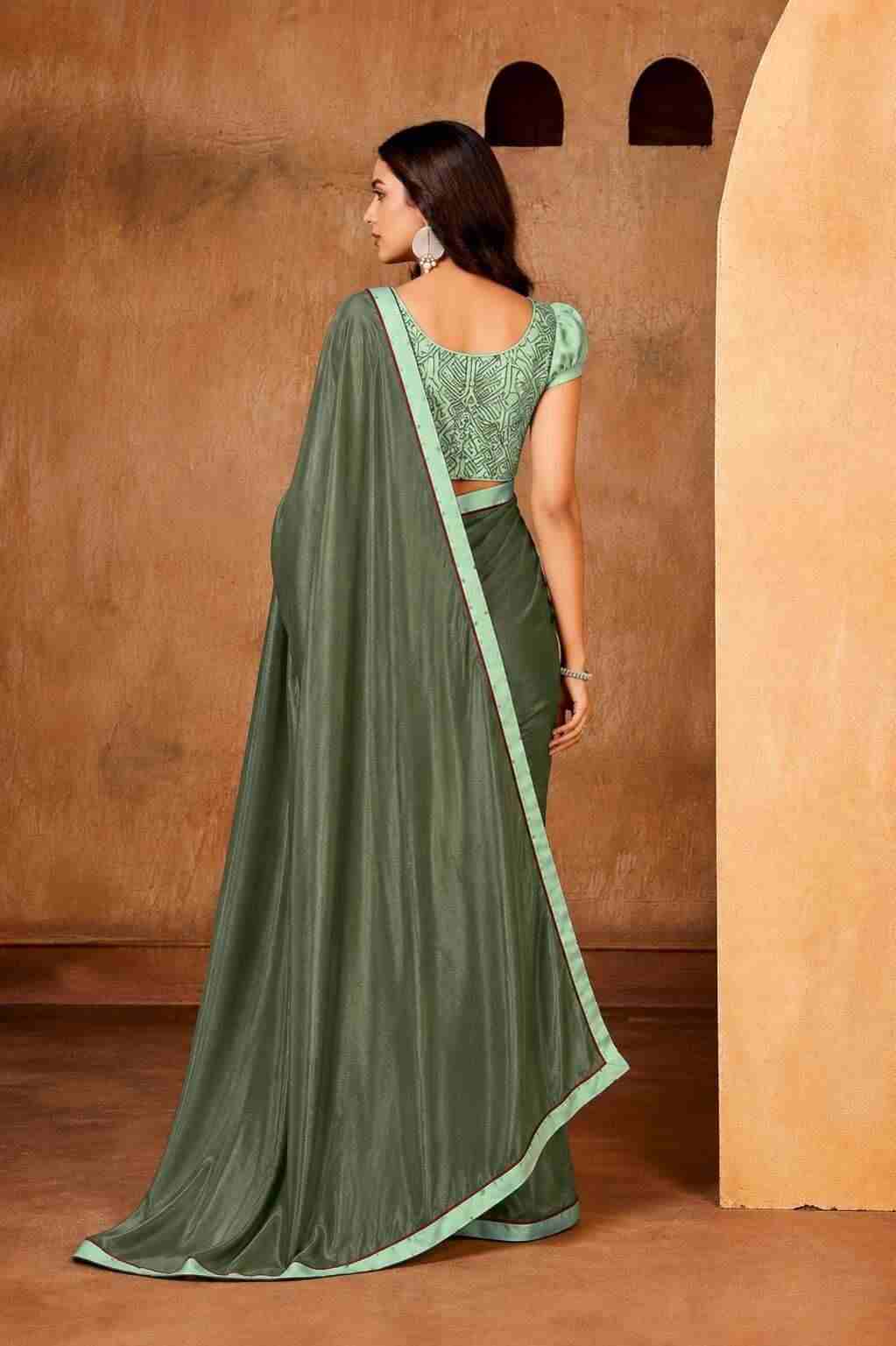 Georgette saree elegant draping style