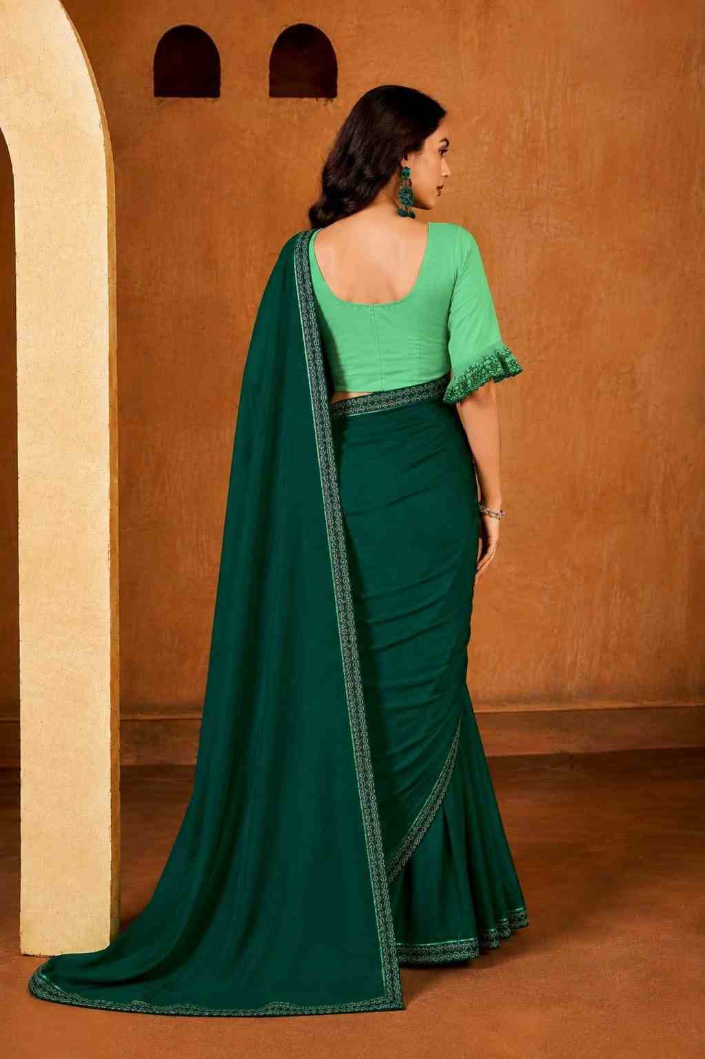 Women's solid designer saree