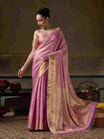 Traditional Woven Jari Kanchivaram Silk Saree for Women