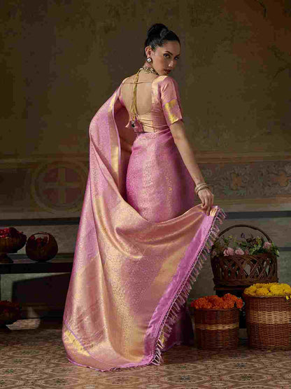 Kanchivaram Silk Festive Saree with Elegant Woven Jari Design
