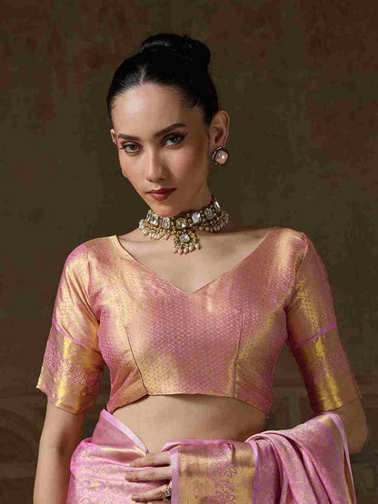 Traditional Silk Designer Saree for Women with Jari Work