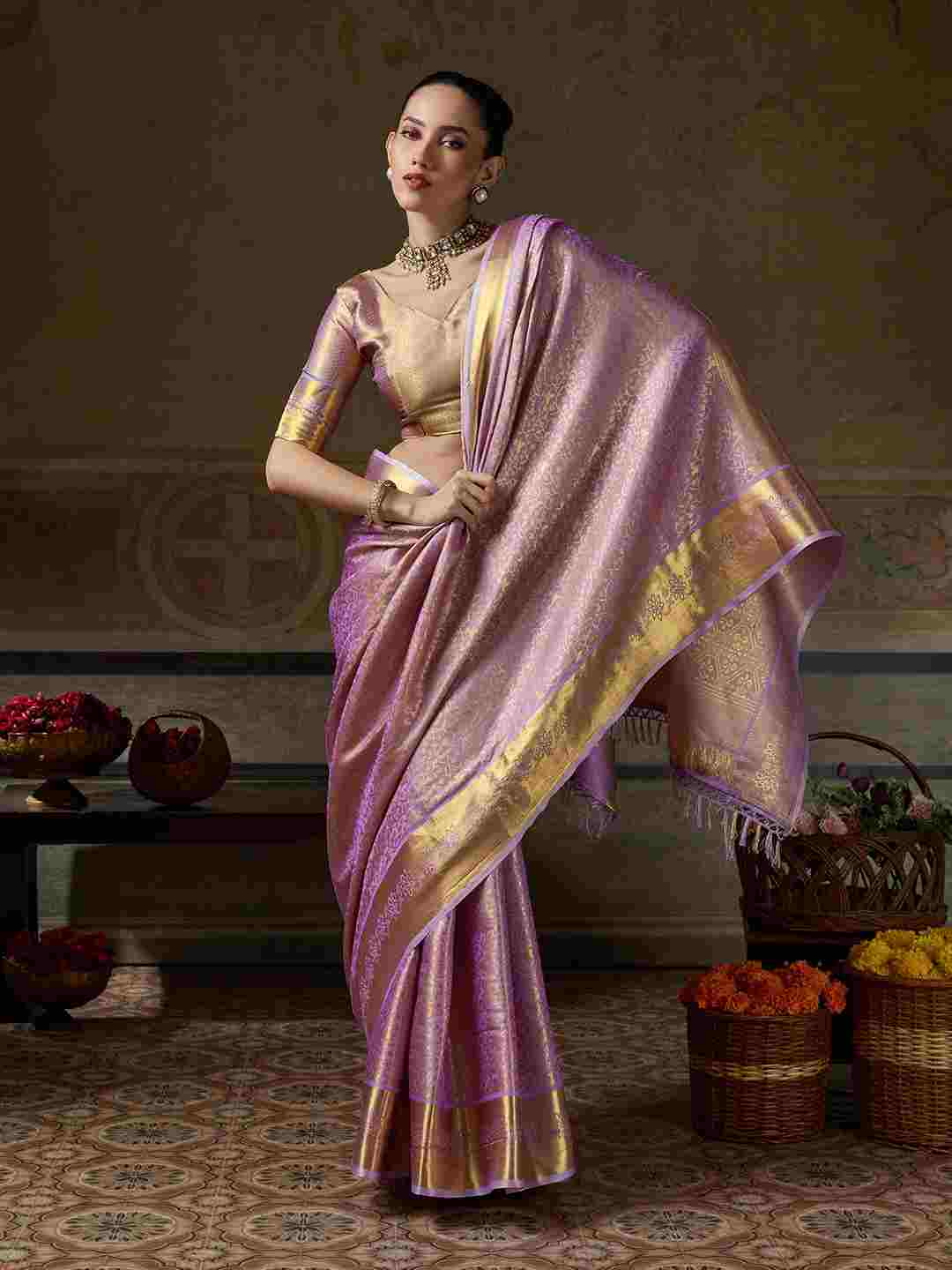 Elegant Woven Jari Kanchivaram Silk Saree for Festive Celebrations