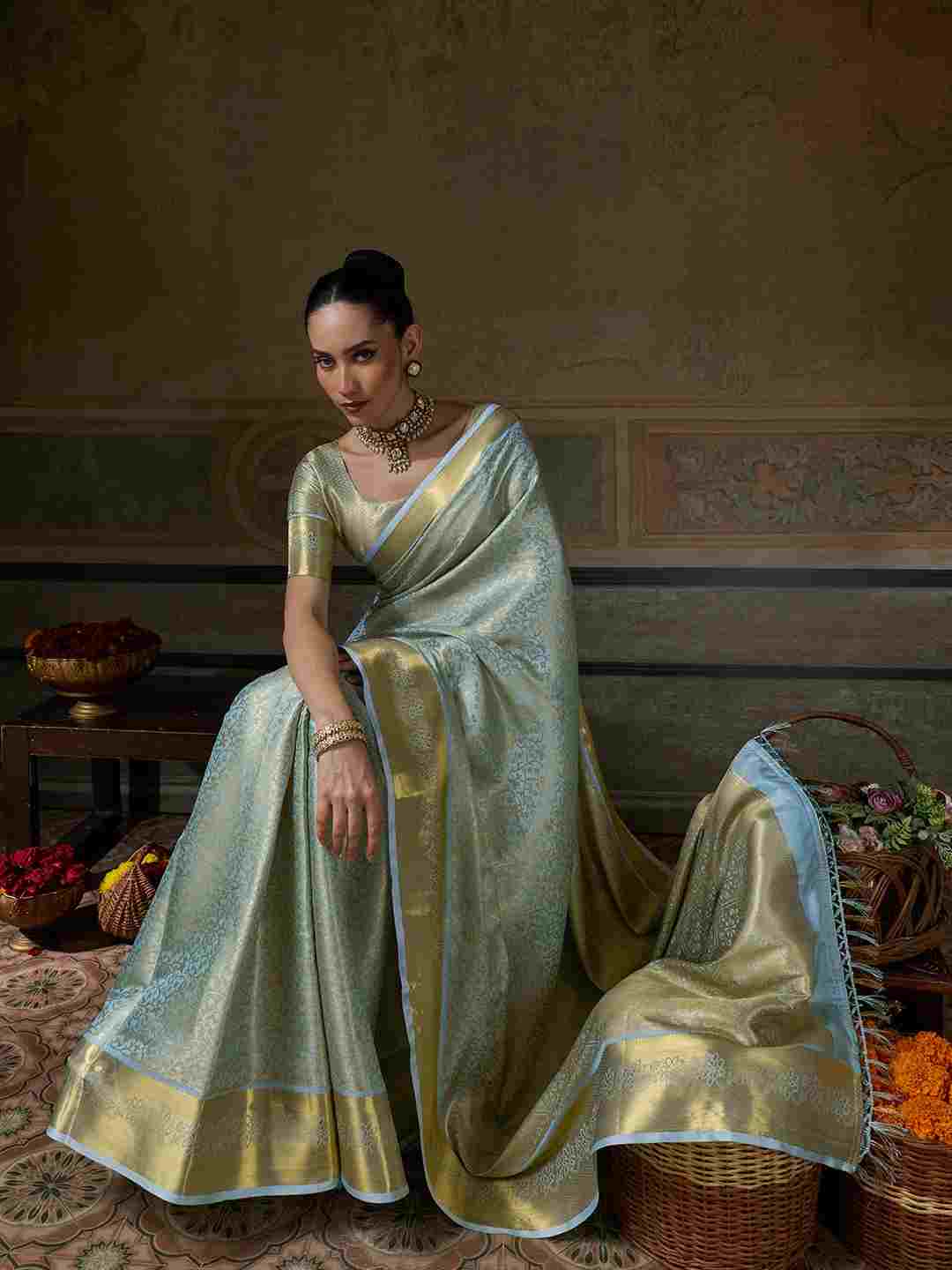 Kanchivaram Silk Saree with Elegant Traditional Jari Work